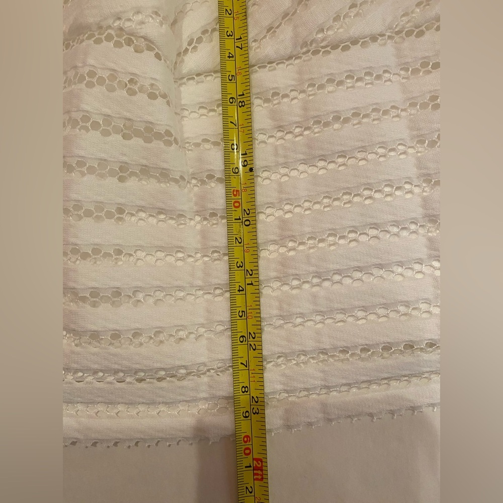 English Rose White A Line Skirt Patterned‎ Lace Lined Size Medium NWT - Picture 6 of 9